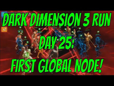 Dark Dimension 3 Run Day 25: First Global Node! - Marvel Strike Force