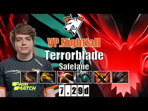 Terrorblade Safelane | VP.Nightfall | PROS REALLY LOVE THIS CARRY HERO | 7.29d Gameplay Highlights