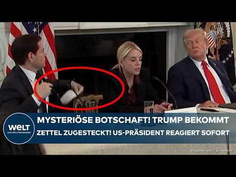 USA: Mitten bei Pressekonferenz! Plötzlich steckt Rubio Trump einen Zettel zu! Der reagiert sofort