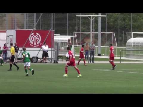 U15 Jhg2003 1. FSV Mainz 05 - 1. FC Schweinfurt 05 U16; 1. HZ LV im NLZ Mainz 05.08.2017
