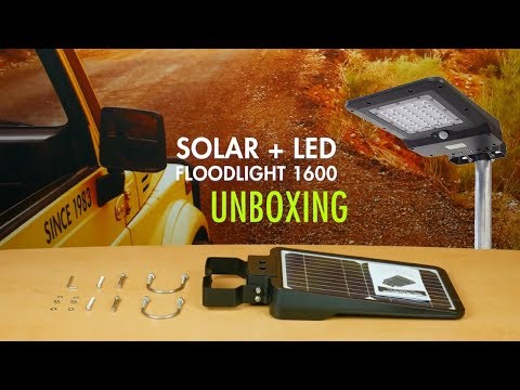 Solar LED Floodlight / Street Light UnBoxing - Solar + LED Floodlight 1600 by Wagan Tech (item 8586)