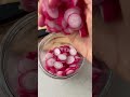 These pickled radishes are SOOOO addicting even if you don’t like raw ones🤭#garden #recipe #radish