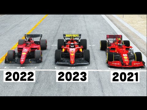 Ferrari F1 2023 vs Ferrari F1 2022 vs Ferrari F1 2021 - Imola GP