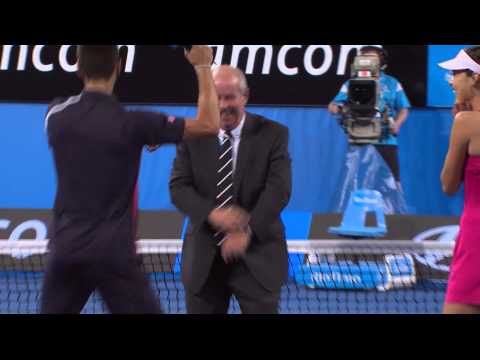 Novak Djokovic teaches Gangnam Style to Craig Willis  - Hyundai Hopman Cup 2013