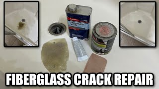 HOW TO REPAIR A FIBERGLASS CRACK IN A SHOWER | DIY Step by Step Fiberglass Crack Repair for dummies