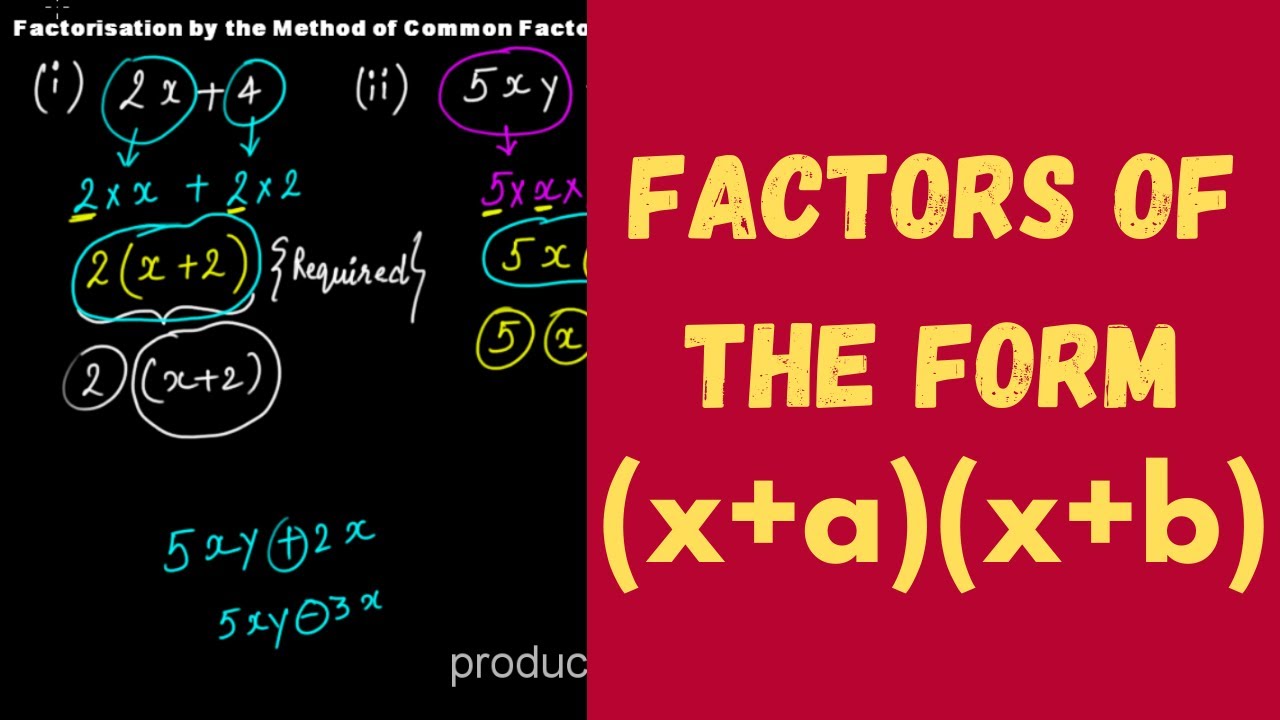 Factors of the Form (x + a) (x + b) || Factorisation || Grade 8