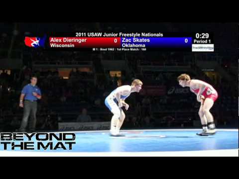 Junior Freestyle Final 160 - Alex Dieringer (WI) vs. Zac Skates (OK)