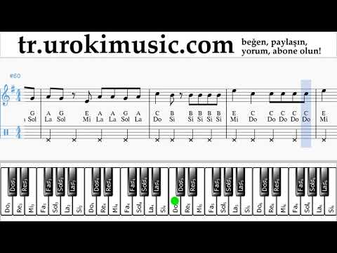 Piyano dersleri (sağ el) Lele Pons - Celoso Notalar Eğitim um-i723