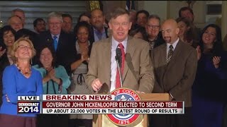 RAW VIDEO: Hickenlooper's chief of staff Roxanne White makes obscene gesture during governor's victo