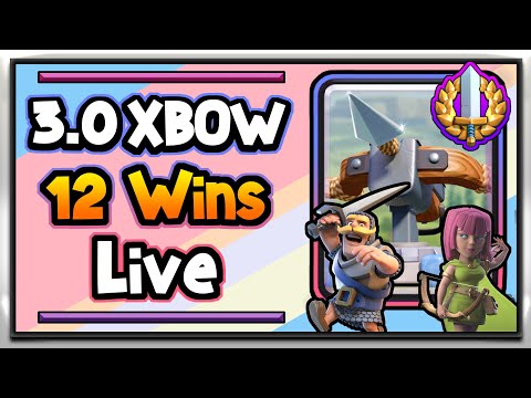 3.0 Xbow 12 Win Grand Challenge Live Gameplay [with Tips] - Clash Royale