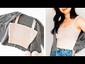 Simple Crop Top with Ribbed Hem - How to crochet a summer crop top DIY Tutorial! // For The Frills