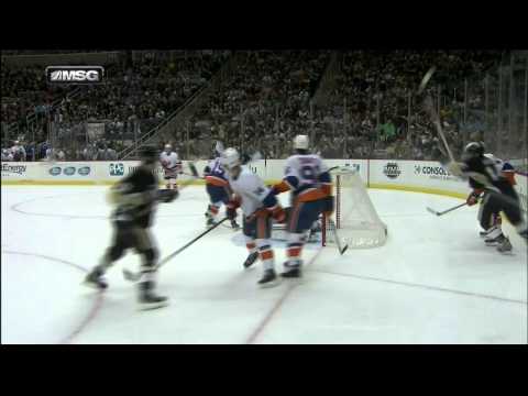 Sidney Crosby wrist shot goal 4-3 NY Islanders vs Pittsburgh Penguins 11/22/13 NHL