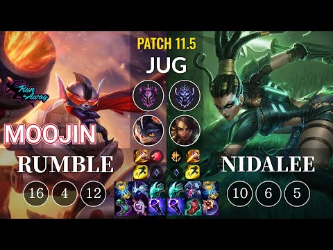 RNW Moojin Rumble vs Nidalee Jungle - KR Patch 11.5