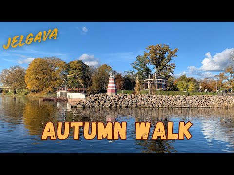 Relaxing Autumn Walk by the River | Jelgava, Latvia