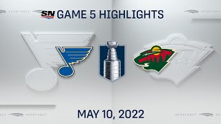 NHL Game 5 Highlights | Blues vs. Wild - May 10, 2022