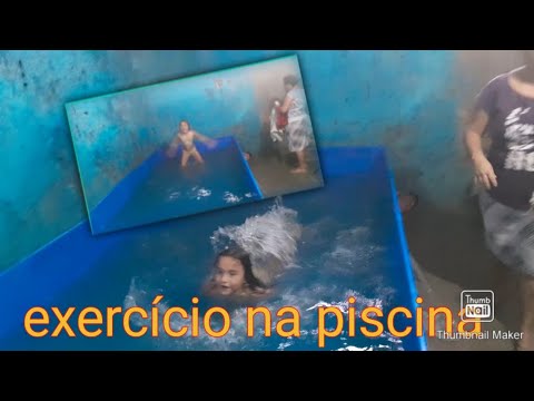 desafio na piscina,exercício na piscina.