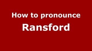 How to pronounce Ransford
