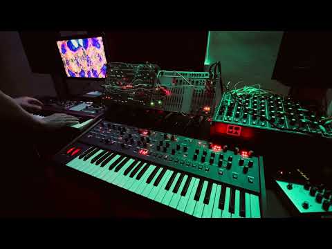 Uplifting Synth Jam feat. the OB-6, Pulsar-23, Cascadia, Polybrute