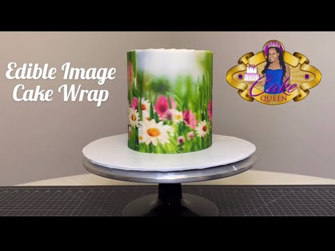 How to Wrap Cake with Edible Image | Cake Queen Tanya