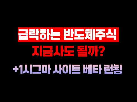 급락하는 반도체 주식, 분할매수 구간이다. 영상 썸네일