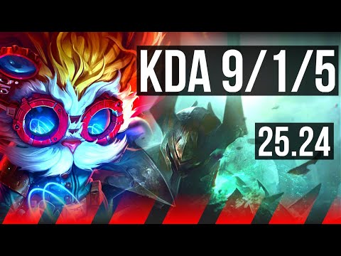 HEIMERDINGER vs MORDEKAISER (TOP) | Good KDA: 9/1/5 | KR Master | 25.24
