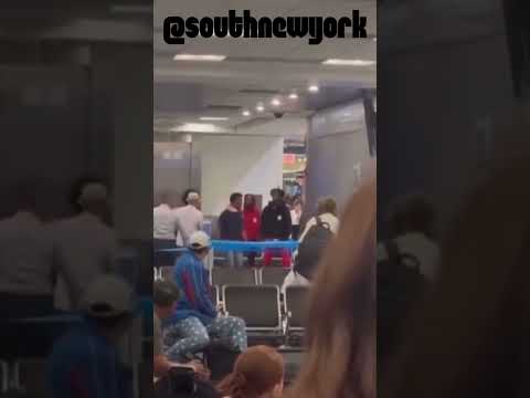 BLOODIE & ROSCOE G FIGHT KYLE RICHH & JENN CARTER AT THE AIRPORT (SECOND ANGLE)