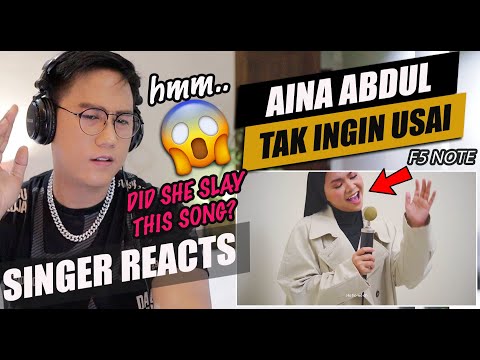 TAK INGIN USAI - KEISYA LEVRONKA (COVER BY AINA ABDUL) | SINGER REACTION
