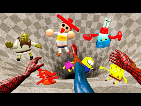 MEGA PUNCH 3D SANIC in BIG FUNNEL! SPARTAN KICKING All 3D SANIC CLONES MEMES in Garry's Mod!