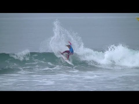 Courtney Conlogue Surfs against Nikki Van Dijk at Trestles