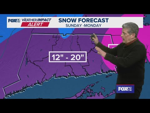 Latest on snowstorm in Connecticut at 5 p.m. on Feb. 22