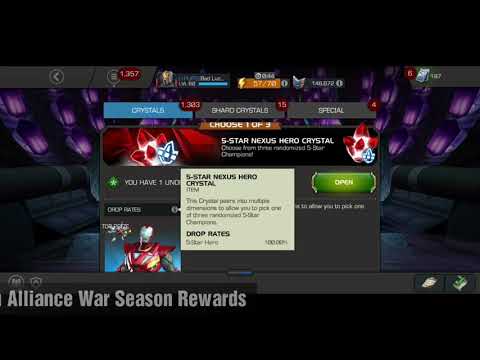 MCOC Opening a 5* Nexus Hero Crystal from Alliance War Season 29: Riposte Rewards - 27 Oct 2021