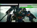Optimus Prime Vs Megatron Starscream Grindor With Healthbars Forest Fight