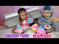 SQUISHY FOOD VS REAL FOOD Challenge !! Mirip banget ...seru..auto Ngakaks 😆