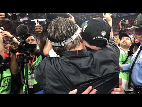 Follow Georgia head coach Kirby Smart's SEC Championship celebration with Jake Fromm to his kids