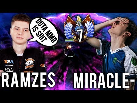 Miracle Back to Invoker vs Ramzes Dragon Knight Trashtalk TOP-7 vs TOP-5 - Dota 2