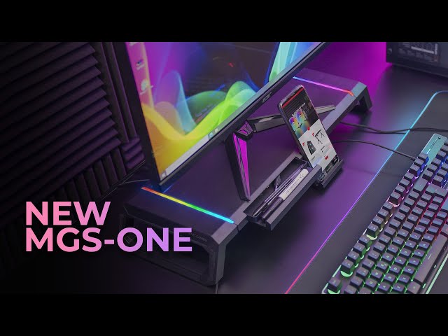 Vídeo relacionado con Mars Gaming MGS-ONE, Soporte Monitor RGB Chroma, Tamaño Ajustable 3 Posiciones, Soporte Smartphone y Tablet, Cajón Mulyifunción, USB 2.0 Frontal, Blanco