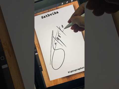 Sathvika #art #signature #signaturedesign #calligraphy #shorts