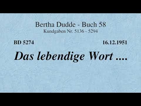 BD 5274 - DAS LEBENDIGE WORT ....