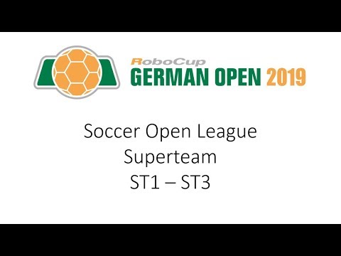 RoboCup German Open 2019 - Soccer Open Superteam: ST1 - ST3 (4:9)