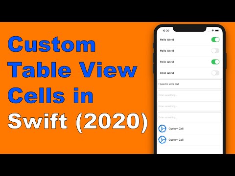 Custom Table View Cells in Swift 5 & Xcode 12 (2022)
