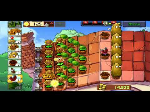 Gameplay Plants vs Zombies 1 FREE ROOF level 7 | Adventure 2