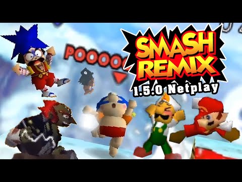 Smash Remix 1.5.0 (Smash Bros. 64 Hack) 4-Player Online Battles via Project64 Netplay