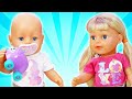 Baby doll dress up & kids pretend play baby dolls - Baby Annabelll doll videos.