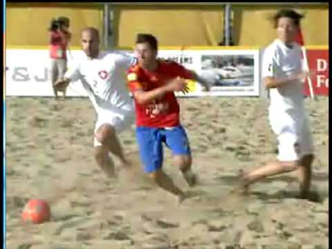 golazo kuman españa - suiza futbol playa
