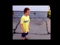 Crazy kid gets hit in the head with a basketball ...