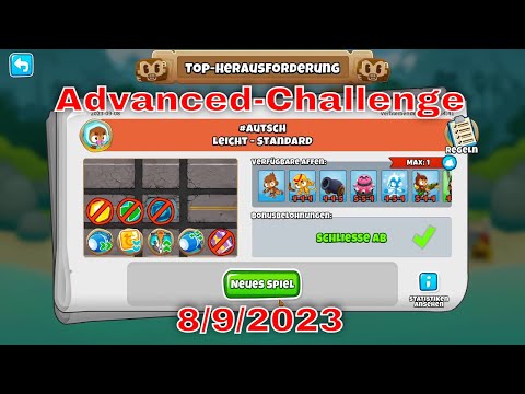 BTD 6 Top Herausforderung 08.09.2023 | bloonstd6 - Advanced Challenge  -  Think