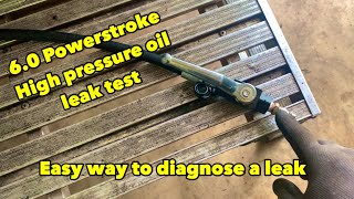 6.0 Powerstroke high pressure oil system air test