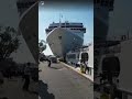 Man saved, almost crushed by MSC Opera cruiseship (2019) after jumping ledge (closer look) Venice