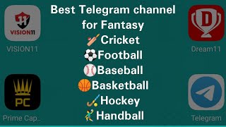 BEST TELEGRAM CHANNEL FOR FANTASY CRICKET FOOTBALL BASKETBALL BASEBALL HOCKEY HANDBALL | Top channel