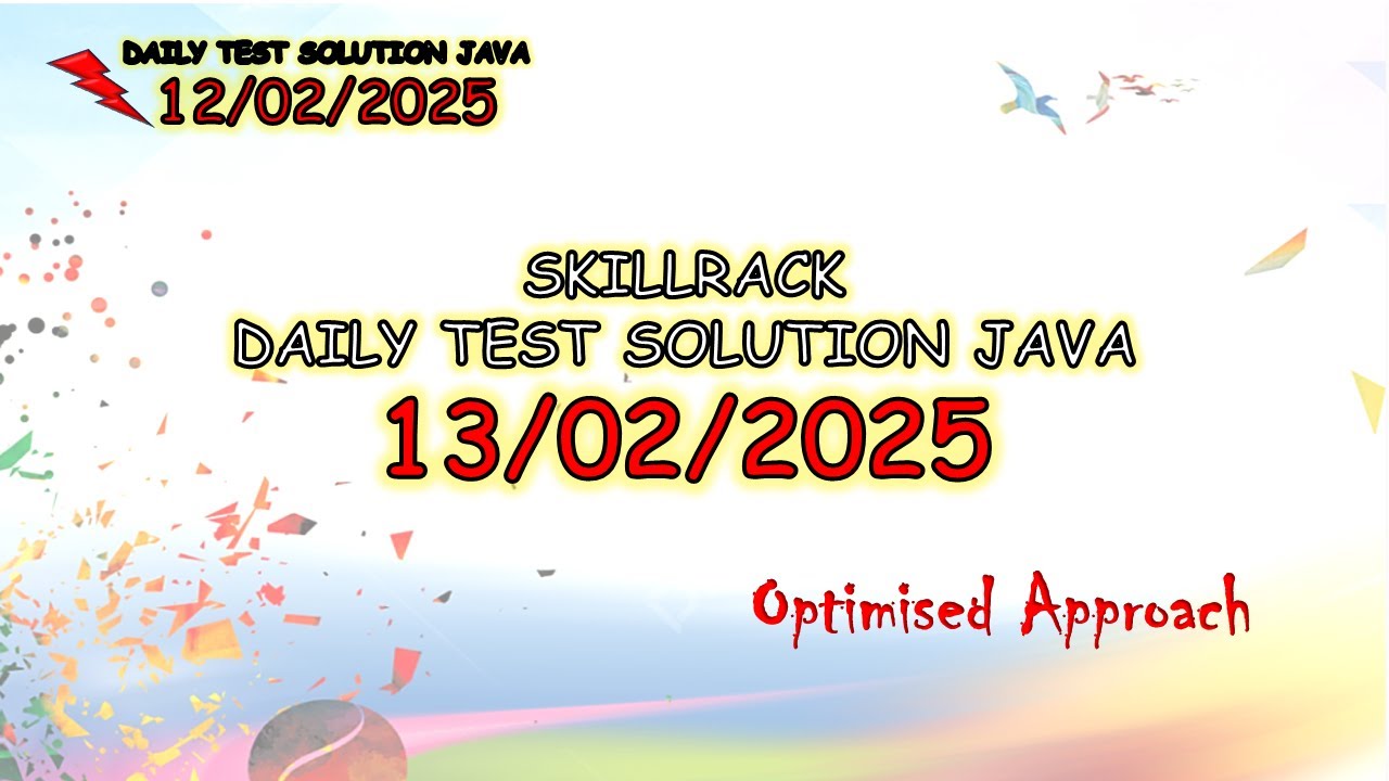 SkillRack Daily Test Java Solution | 13/02/2025 #skillrack #coderack